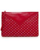 Mango Touch Leather Clutch Bag - Lyst