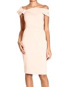Valentino Short Sleeve Techno Couture Curled Wool Dress - Lyst