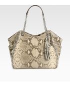 MICHAEL Michael Kors Python Embossed Chain Tote - Lyst