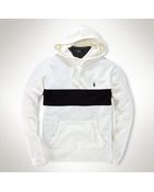 Polo Ralph Lauren Cheststripe Fleece Hoodie - Lyst