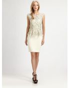 Alice + Olivia Shovan Lace Peplum Dress - Lyst