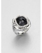 David Yurman Diamond Sterling Silver Ring - Lyst