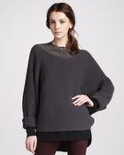 Vince Ribbed Boatneck Sweater - Lyst