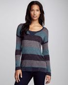 Splendid Shimmery Striped Knit Sweater - Lyst