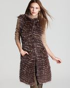 Theory Vest Caris Bavarian Coyote Fur - Lyst