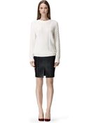 Club Monaco Aran Sweater - Lyst
