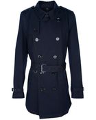 Burberry Brit Double Breasted Coat - Lyst