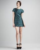 Shoshanna Julia Short Sleeve Shift Dress - Lyst