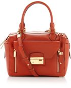 Michael Kors Gia Pebbledleather Topzip Satchel - Lyst