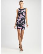 Emilio Pucci Butterfly-Print Ruched Sheath Dress - Lyst