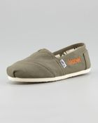 Toms Personalized Classic Canvas Slipon Olive - Lyst