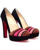 Christian Louboutin Viva Bella Suede Platform Pumps - Lyst