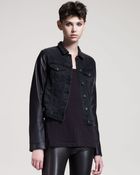 Rag & Bone Rock Leathertrim Jean Jacket - Lyst