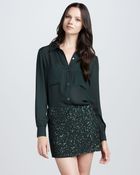 Haute Hippie Sequined Mini Skirt - Lyst
