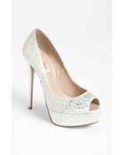 Valentino Bridal Open Toe Pump - Lyst