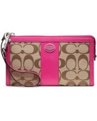 Coach Legacy Signature Zippy Wallet - Lyst