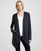 Splendid Striped Hooded Open Cardigan - Lyst