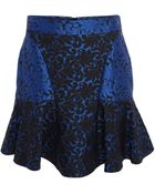Stella McCartney Cobalt Patty Brocade Skirt - Lyst