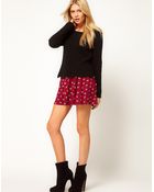 ASOS Collection Asos Skater Skirt in Bird Print - Lyst