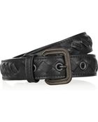 Bottega Veneta Intrecciato Leather Belt - Lyst