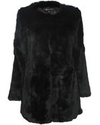 Elizabeth And James Bora Rabbit Fur Coat - Lyst
