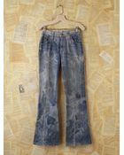 Free People Vintage Tie Dyed Lee Flare Jeans - Lyst