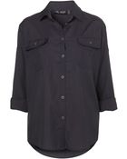 Topshop Military Style Shirt - Lyst