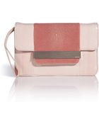 Emilio Pucci Tonal Rose Snakeskinstingray Clutch - Lyst