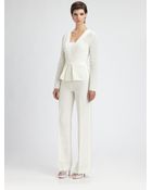 Armani Knit Peplum Jacket - Lyst