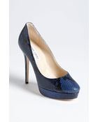 Jimmy Choo Cosmic Snake Embossed Platform Pump - Lyst