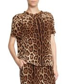 Dolce & Gabbana Oversized Leopard Top - Lyst