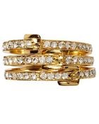 Michael Kors Stacked Buckle Pavé Ring - Lyst