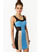 Nasty Gal Colorblock Mesh Dress - Lyst