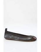 Yosi Samra The Black Flat with Bronze Cap Toe - Lyst