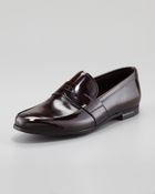 Prada Spazzolato Penny Loafer Dark Brown - Lyst