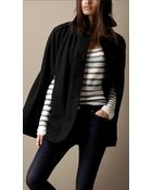 Burberry Brit Heritage Wool Cape - Lyst