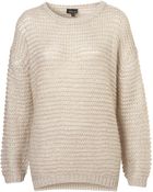 Topshop Knitted Sequin Yarn Jumper - Lyst