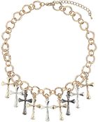 Topshop Cross Charm Collar - Lyst