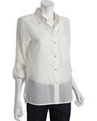 Marc By Marc Jacobs Cotton Silk Rex Button Front Blouse - Lyst