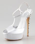 Casadei T-Strap Stud Heel Sandal - Lyst