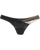 La Perla Shanghai San Lace trimmed Silk blend Thong - Lyst
