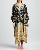 Natori Dragon Satin Caftan - Lyst
