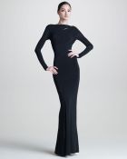 Donna Karan New York Long Sleeve Jersey Gown - Lyst