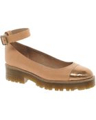 Asos Asos Moral Leather Flat Shoes - Lyst