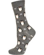 Topshop Grey Penguin Ankle Socks - Lyst