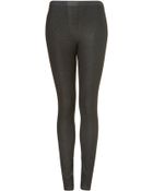 Topshop Gold Glitter Denim Leggings - Lyst