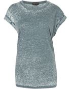 Topshop Oversized Burnout Tee - Lyst
