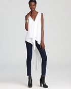 BCBGMAXAZRIA Asymmetric Ruffle Top - Lyst