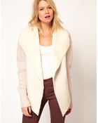 Oasis Shearling Drape Front Jacket - Lyst