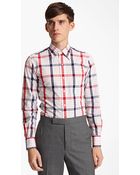 Thom Browne Poplin Check Shirt - Lyst